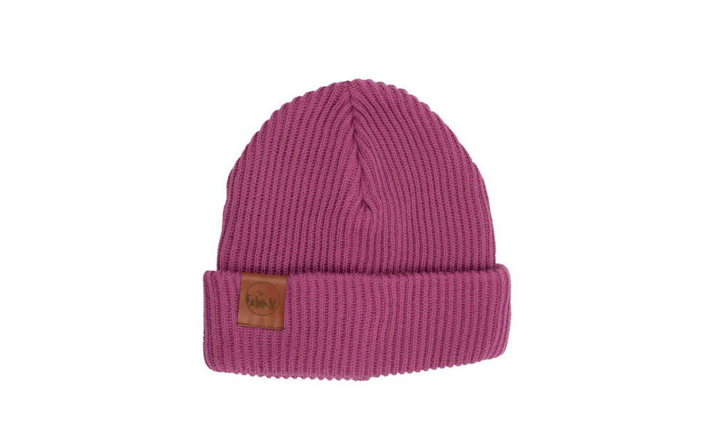 Vegane Mütze | KABAK Hat Warm Thick Knitted Dark Pink