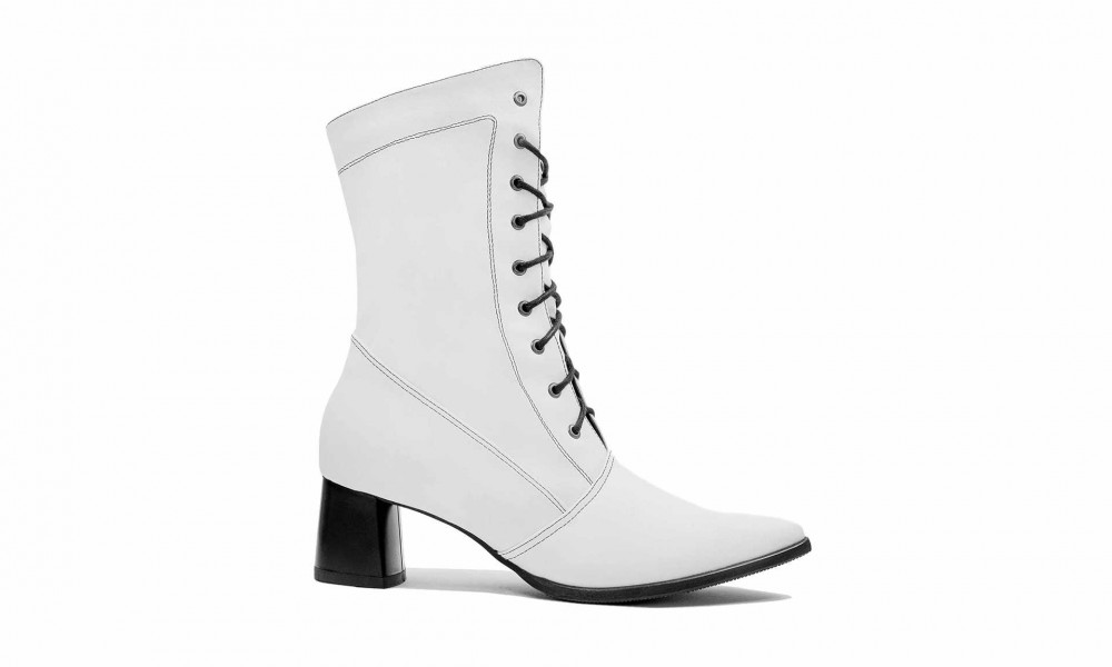 Vegane Stiefelette | BOHEMA High Boots White