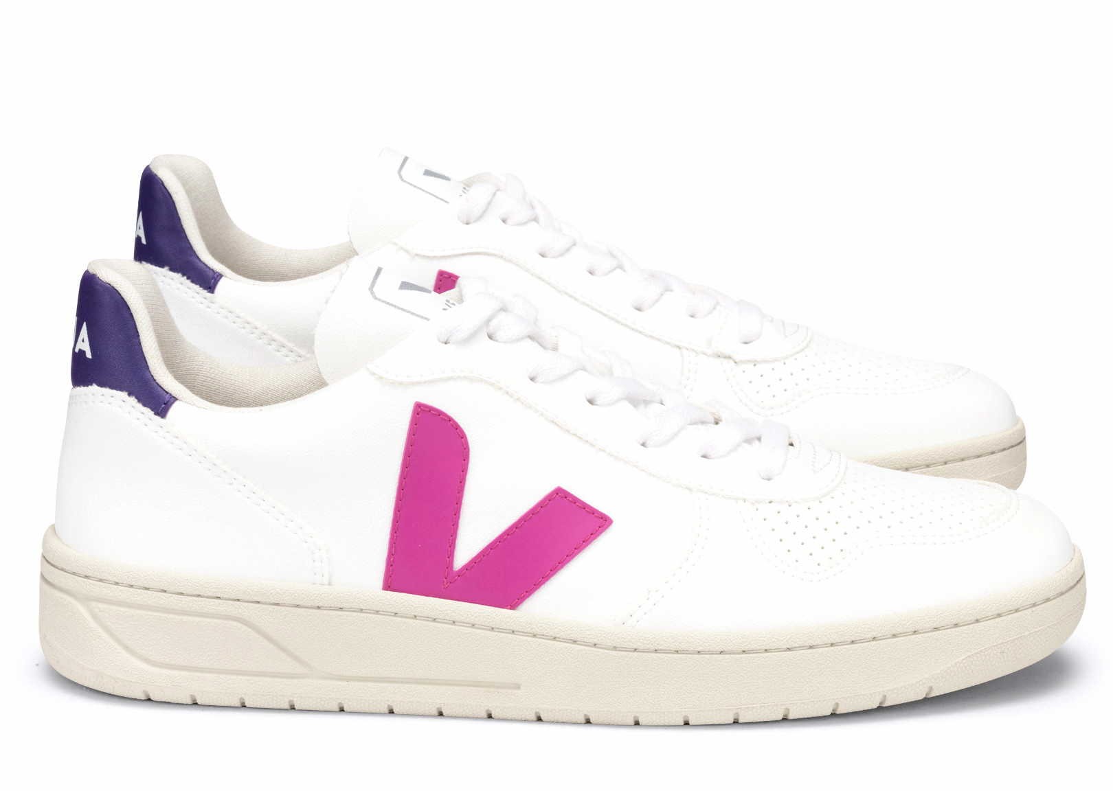 Uitstroom Hoge blootstelling Gezag Vegan Sneaker | VEJA V-10 Vegan White Ultraviolet Purple | avesu VEGAN SHOES