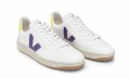Veganer Sneaker | VEJA V-12 B-Mesh White Purple Jaune-Fluo