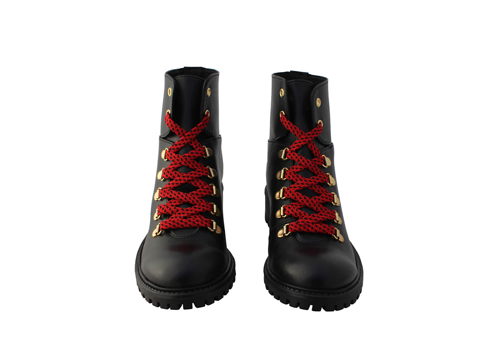 Vegan Lace-up Boot, FAIR Chunky Sole Boot Black