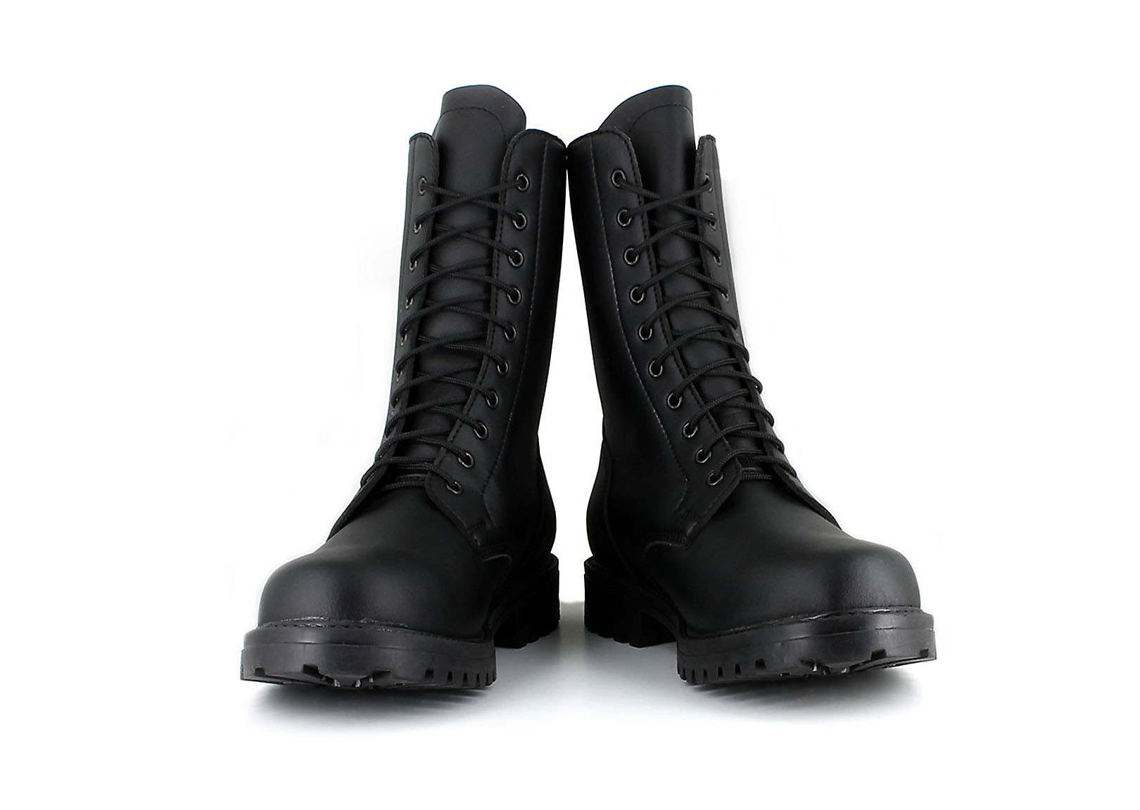 Bolt Mens Black Combat Ankle Boot - Vegan Leather Combat Boots for Men