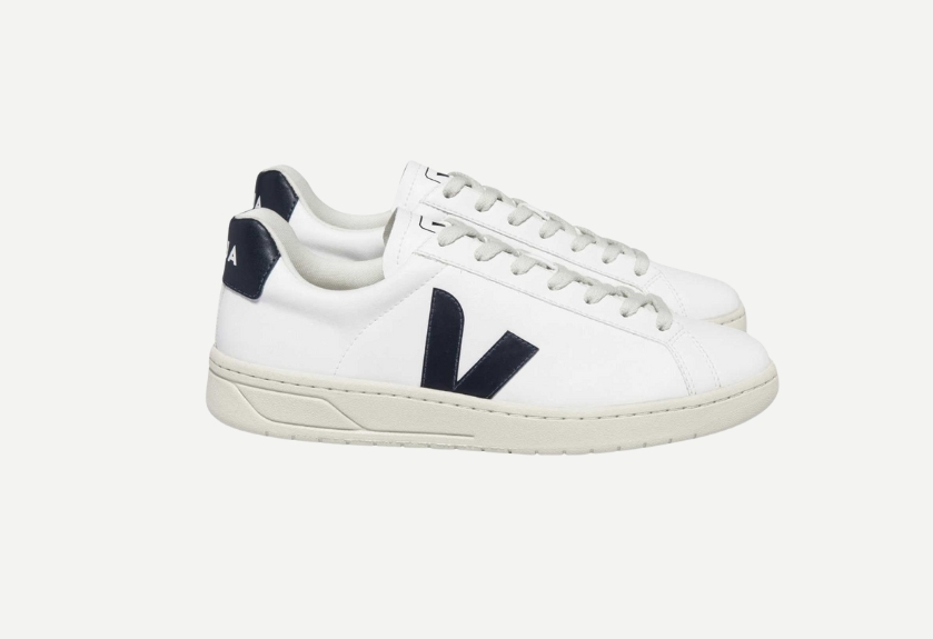 Vegan White Sneakers With V Logo